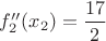 $f_2''(x_2)=\dfrac{17}{2}$
