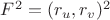 $F^2=(r_u, r_v)^2$