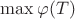 $\max\varphi (T)$