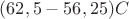 $(62,5 - 56,25)C$