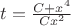 $t = \frac{C+x^4}{Cx^2}$