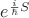 $\[{e^{\frac{i}{\hbar }S}}\]$