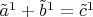 $\tilde{a}^1+\tilde{b}^1=\tilde{c}^1$