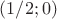 $(1/2;0)$