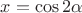 $x=\cos 2 \alpha$ $x=\cos 2 \alpha$