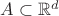 $A \subset {\mathbb R}^d$