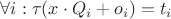 $\forall i: \tau(x \cdot Q_i + o_i) = t_i$ $\forall i: \tau(x \cdot Q_i + o_i) = t_i$