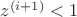 $z^{(i+1)}<1$ $z^{(i+1)}<1$