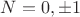 $N=0,\pm 1$