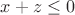 $x+z\leq0$ $x+z\leq0$