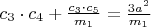 $c_3 \cdot c_4+\frac{c_3\cdot c_5}{m_1}=\frac{3a^2}{m_1}$