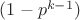 $(1- p^{k-1})$