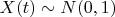 $X(t)\sim N(0,1)$