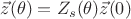 $\vec z(\theta) = Z_s(\theta) \vec z(0)$