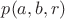 $p(a,b,r)$