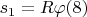 $s_1=R\varphi\eqno(8) $