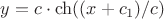 $y=c\cdot \ch ((x+c_1)/c)$