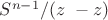 $ S^{n-1}/(z~-z)$
