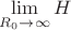 $\lim\limits_{R_{0}\to\infty}H$