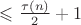 $\leqslant\frac{\tau(n)}{2}+1$