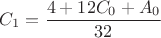 $C_1 = \dfrac{4 + 12C_0 + A_0}{32}$