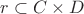 $r\subset C\times D$