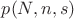 $p(N,n,s)$