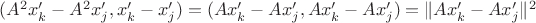 $(A^2x'_k-A^2x'_j,x'_k-x'_j)=(Ax'_k-Ax'_j,Ax'_k-Ax'_j)=\|Ax'_k-Ax'_j\|^2$
