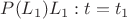 $P(L_1){L_1: t=t_1}$