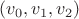 $(v_0, v_1, v_2)$