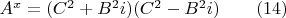 $A^x=(C^2+B^2i)(C^2-B^2 i)\qquad (14)$