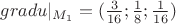 $gradu|_{M_1}=(\frac{3}{16};\frac18;\frac{1}{16})$