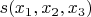 $s(x_1,x_2,x_3)$