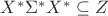 $X^{*}\Sigma^{*} X^{*}  \subseteq Z$