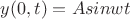 $y(0,t)=Asinwt$ $y(0,t)=Asinwt$