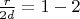 $\frac r {2d}=1-2$