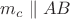$m_c \parallel AB$