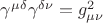 $\gamma^{\mu \delta}\gamma^{\delta \nu}=g_{\mu \nu}^2$