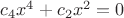 $c_4x^4+c_2x^2=0$