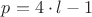 $p=4\cdot l-1$