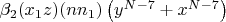 $\beta_2(x_1z)(nn_1)\left(y^{N-7}+x^{N-7}\right)$
