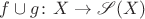$f\cup g\colon X \to \mathscr S(X)$