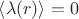 $\left\langle\lambda(r)\right\rangle=0$