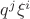 ${{q}^{j}}\xi ^{i}$