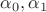 $\alpha_0, \alpha_1$ $\alpha_0, \alpha_1$