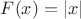 $F(x) = |x|$