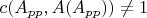 $c(A_{pp}, A(A_{pp})) \ne 1$