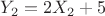 $Y_2=2X_2+5$