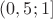 $(0,5;1]$