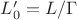 $L'_0=L/\Gamma$